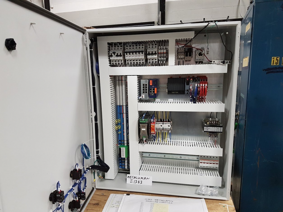 Interior of Metalumen Wash Controls Panel
